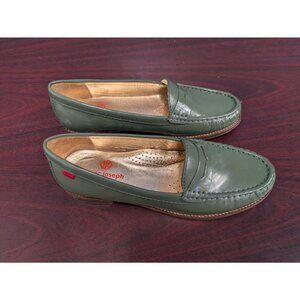 Marc Joseph East Village Loafer Women's Size 7.5 Brazil ATLANTIC BLUE Patent EUC